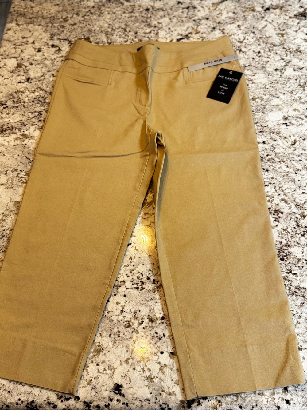 Zac & Rachel Women's Cropped Pants in Khaki